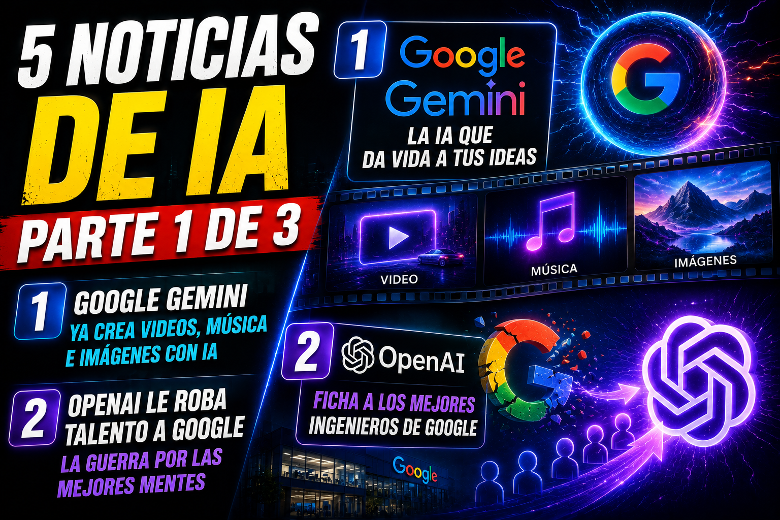 🧑‍💻 Google acaba de cambiar la IA para siempre… y OpenAI está ganando terreno 🤖