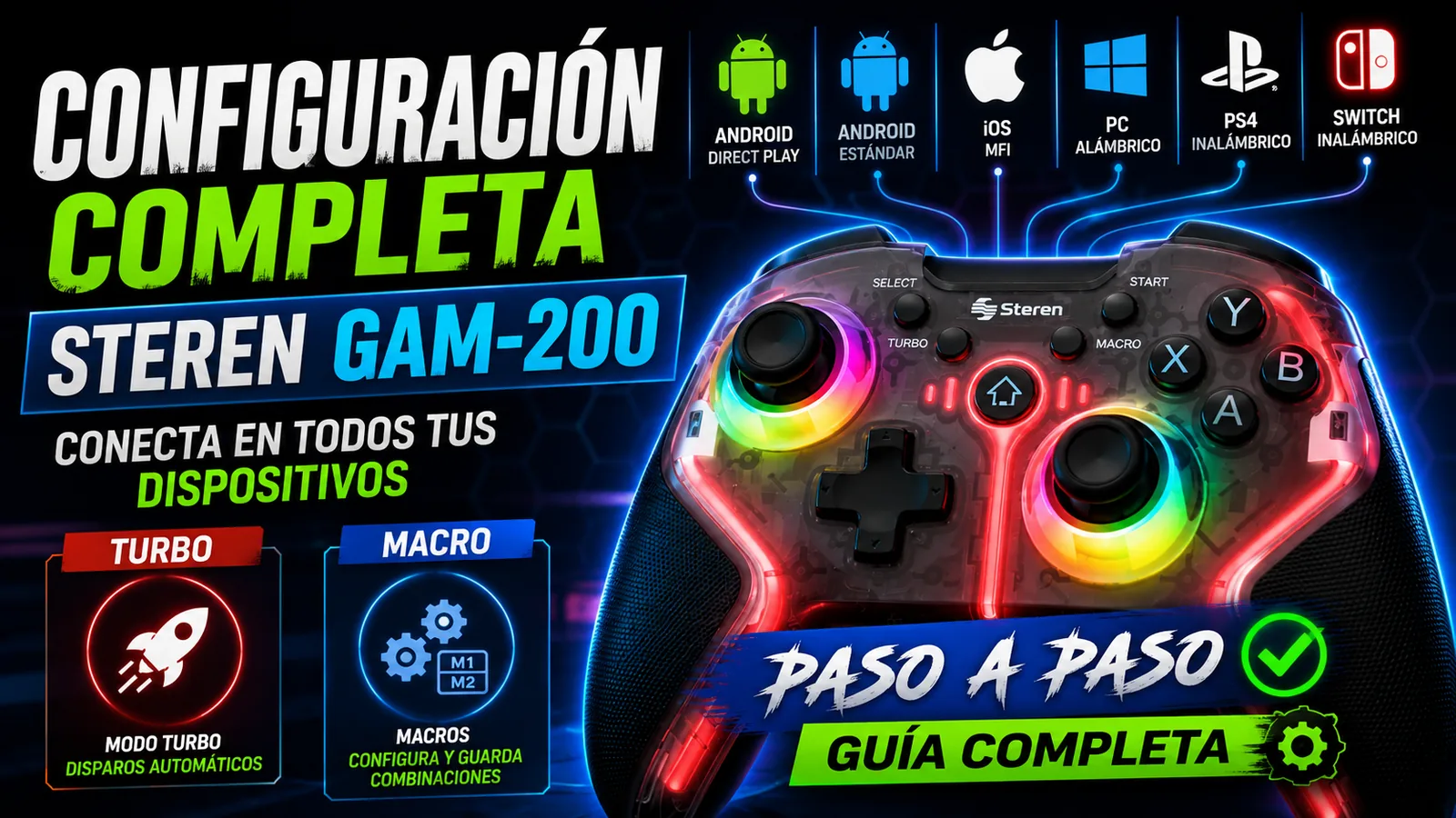 Miniatura de Cómo configurar el GAM-200: Android, iPhone, PC, PS4 y Switch